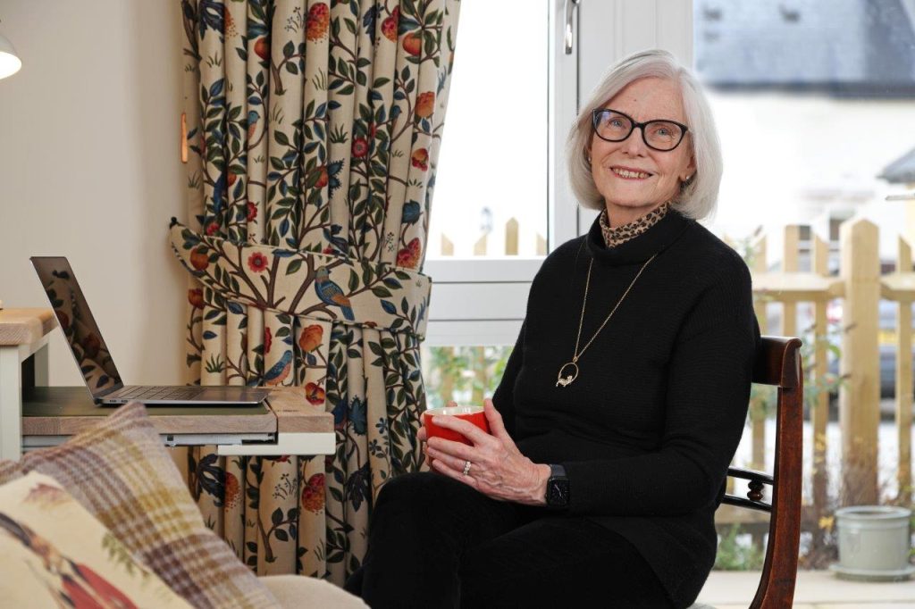 Jane Reynard – enjoying life in her new retirement apartment at Beechcroft’s Cotswold Gate in Burford.